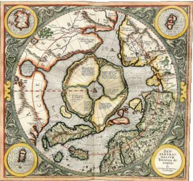 Карта Меркатора, 1595 г.