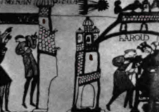 Гобелен с изображением саксов, наблюдающих падение кометы Галлея 1066 года.